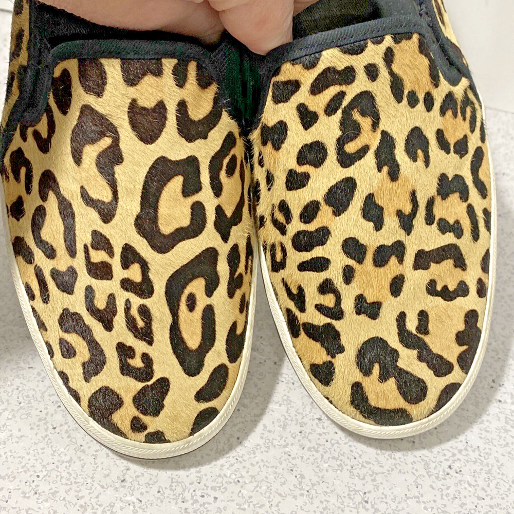 Keds x kate spade Double Decker Sneakers Leopard Print Fur Flats Shoes US 9.5M - Picture 10 of 12